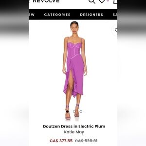 Katie May NWT Doutzen Dress Electric Plum